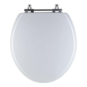 Assento Sanitário Tampa De Vaso Branco Mdf Laqueado Oval Convencional Universal Para Todas As Marcas