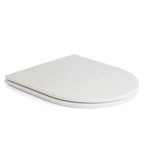 Assento Sanitário Poliéster Antibacteriano Link Lk Branco Para Vaso Deca Com Ferragem Dourada