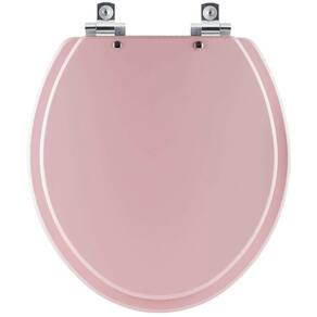 Assento Sanitário Soft Close Convencional Oval Rosa Para Todos Os Fabricantes
