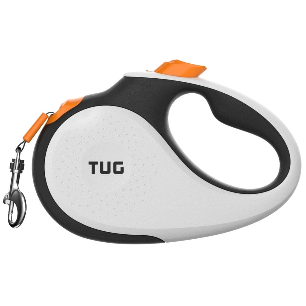 Coleira retrátil para cães TUG 360°, fita de nylon de 16 pés sem emaranhados