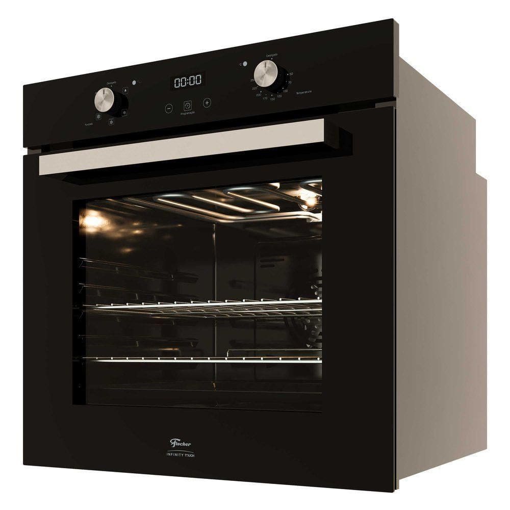 Forno Elétrico De Embutir Infinity 82 Litros Touch Fischer Preto 220V