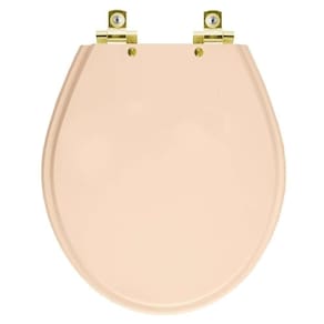 Assento Sanitário Soft Close Ravena Rosa Floral Para Vaso Deca Com Ferragem Dourada