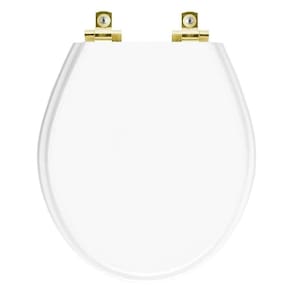 Assento Sanitário Soft Close Carina Branco Para Vaso Ideal Standard Com Ferragem Dourada