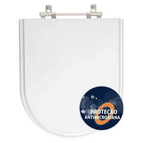 Assento Sanitário Poliester Antibacteriano Carrara Branco Para Vaso Deca