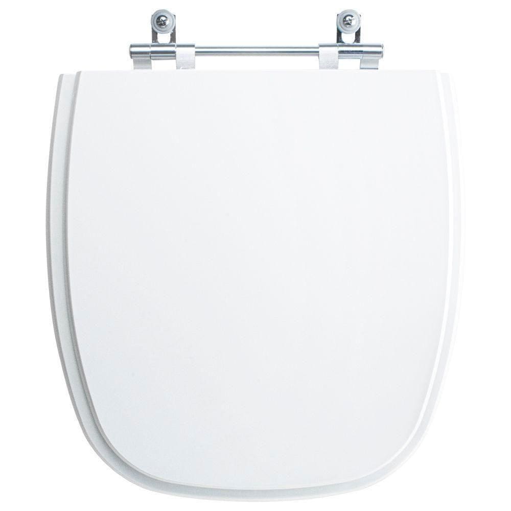 Tampa Vaso Sanitário Madeira Laqueada Fit Branco Para Bacia Celite