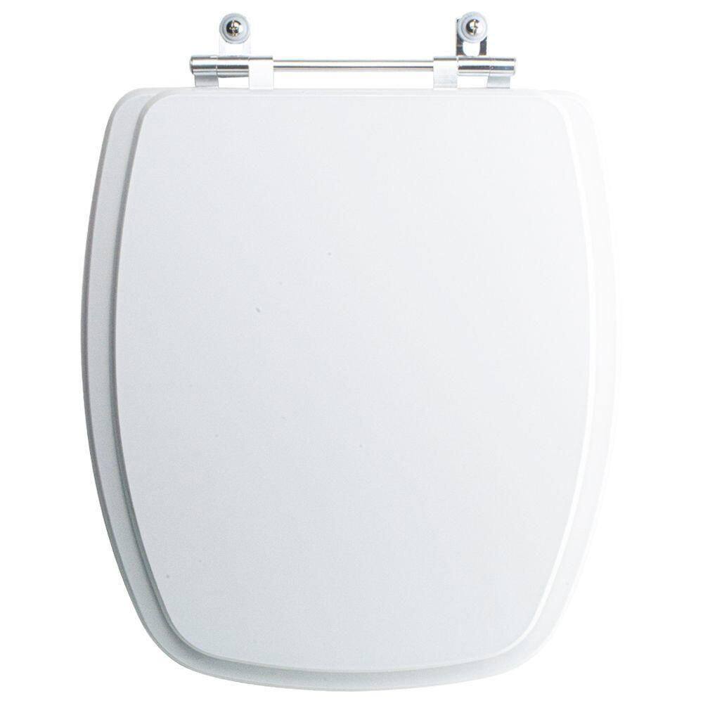 Tampa Vaso Sanitário Madeira Laqueada Stylus Branco Para Bacia Celite