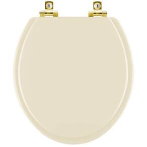 Assento Sanitário Com Amortecedor Izy Creme Para Vaso Deca Com Ferragem Dourada