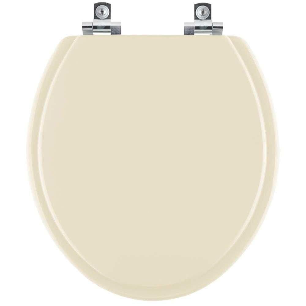 Assento Sanitário Soft Close Convencional Oval Marfim Para Vaso Hervy