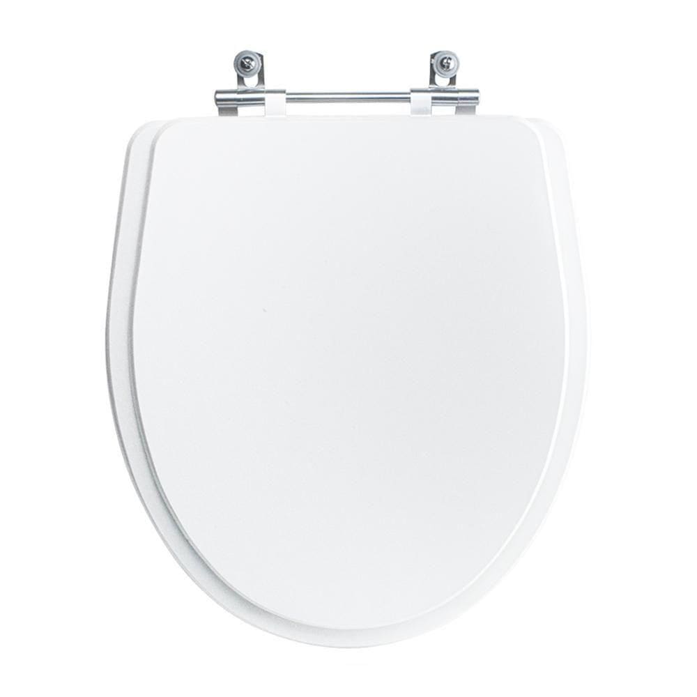 Assento Sanitário Tampa De Vaso Branco Mdf Laqueado Laura Para Bacia Roca