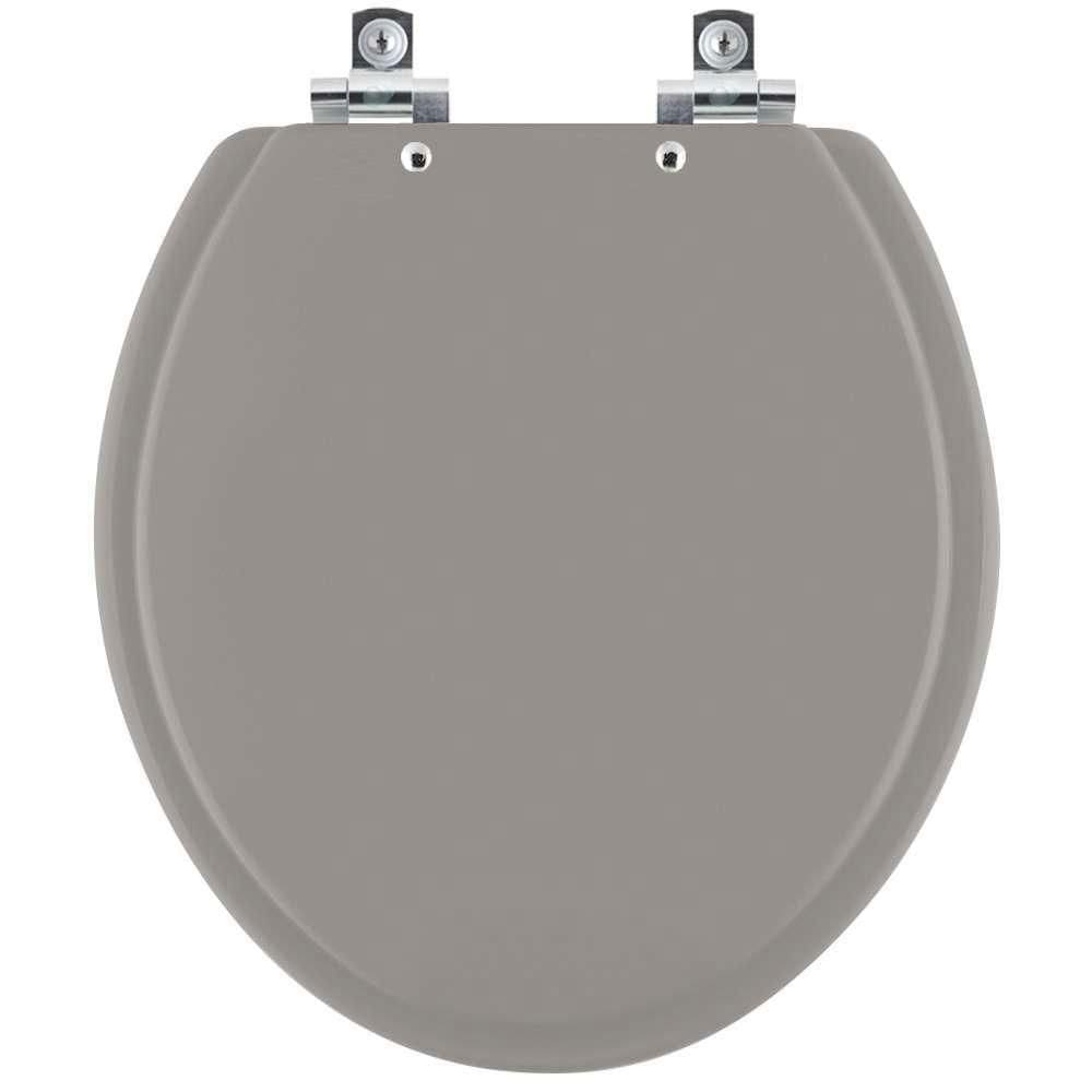 Assento Sanitário Soft Close Fiori Cinza Escuro Para Vaso Fiori