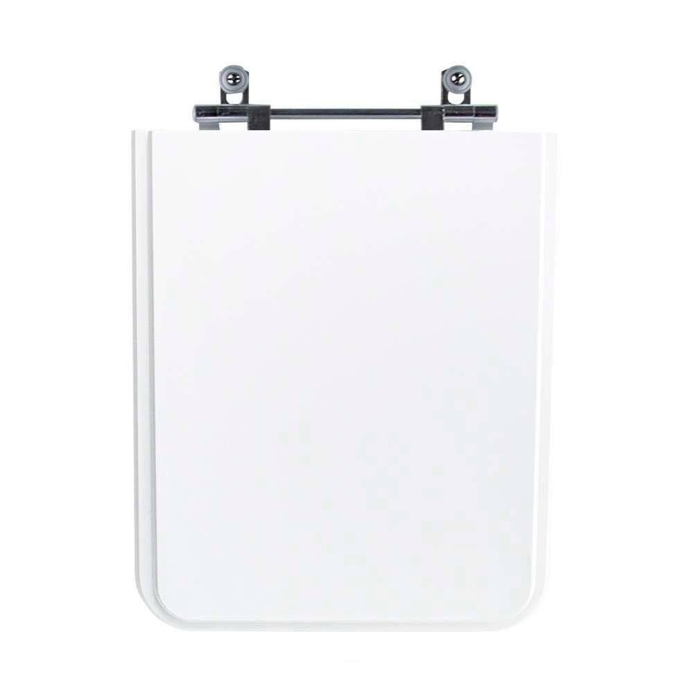 Tampa Vaso Sanitário Madeira Laqueada Square Branco Para Bacia Incepa