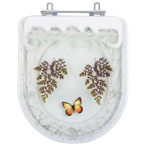 Tampa De Vaso Sanitário Decorado Smart Branco Para Bacia Celite
