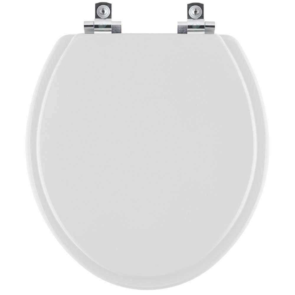 Assento Sanitário Com Fechamento Lento Convencional Oval Cinza Claro Para Vaso Ideal Standard