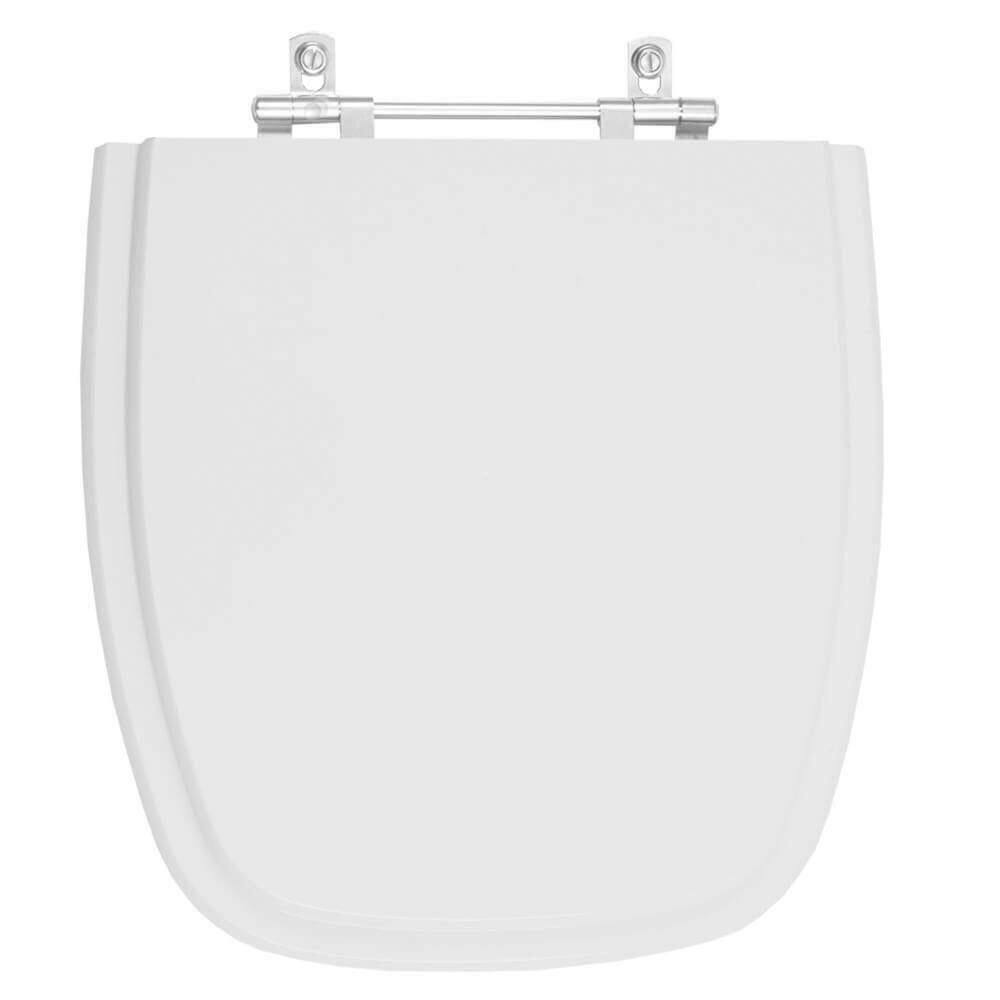 Assento Sanitário Poliester Fit Cinza Prata Para Vaso Celite