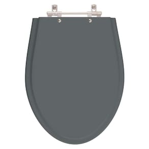 Tampa De Vaso Sanitário Absolute Cinza Quartzo (cinza Escuro) Para Bacia Ideal Standard