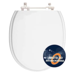 Assento Sanitário Poliester Antibacteriano Village Branco Para Vaso Deca