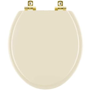 Assento Sanitário Soft Close Izy Creme Para Vaso Deca Com Ferragem Dourada