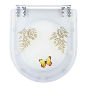 Tampa De Vaso Poliéster Decorada Borboleta Calypso Transparente Para Louça Incepa