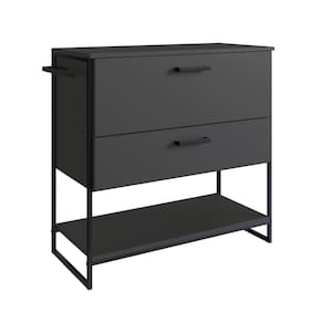 Gabinete para Banheiro com 1 Gaveta 80cm P1028 Grafite