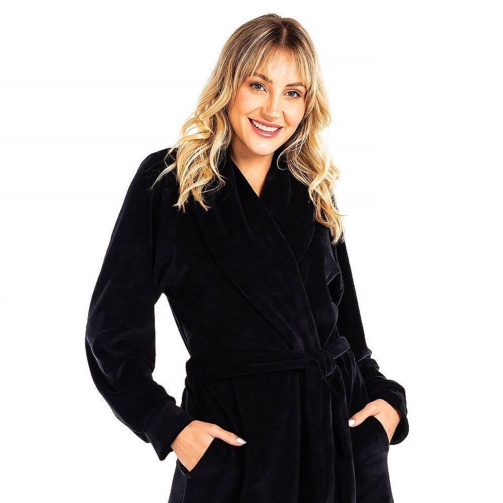 Roupão Longo Vairelli Lady Preto Tamanho P