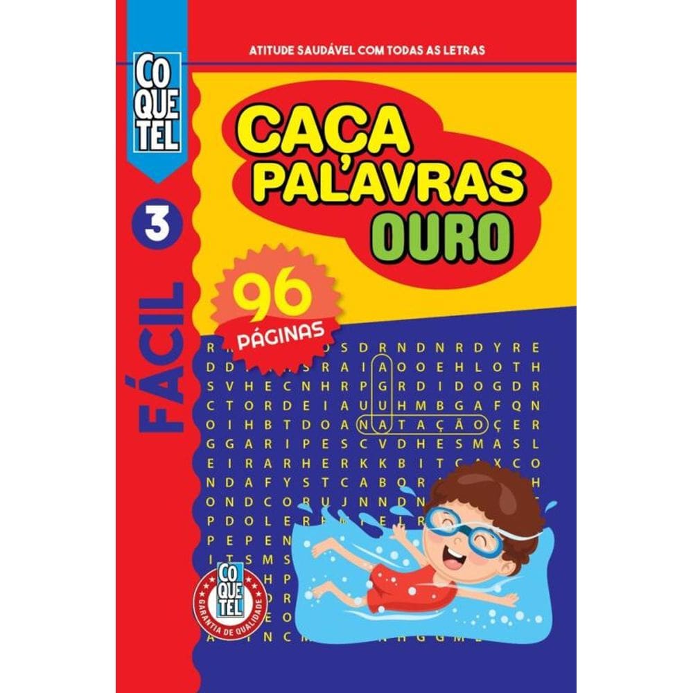 Livro Coquetel Caça-Palavras Ouro 3