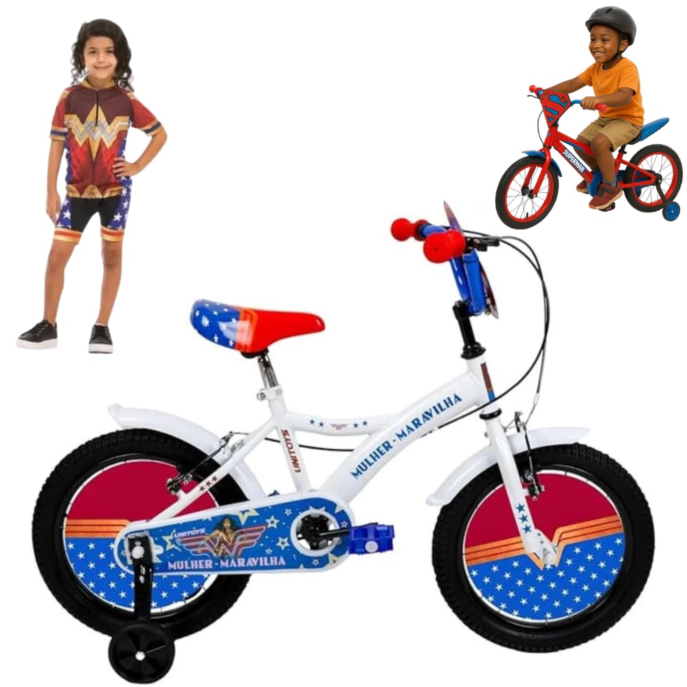 Bicicleta Infantil Bike Com Rodinha Aro 16 Criança Menino Menina