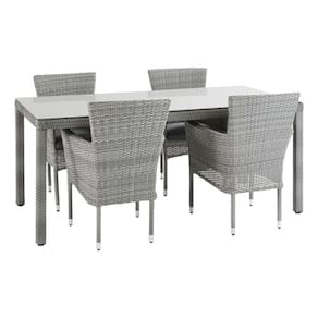 Conjunto Jardim Varanda Aluminio Vime Rattan 4 Pessoas - Rio