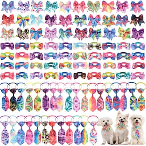 Conjunto de coleira de gravata borboleta para cães Reginary, 100 peças para pequenas e médias