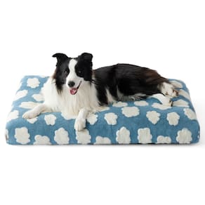 Cama para cães LE SURE Lesure de espuma grossa de tamanho grande com capa azul