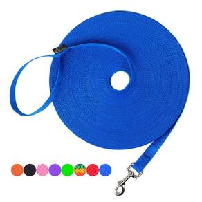 Coleira de treinamento para cães Hi Kiss Obedience Recall Nylon 15m azul