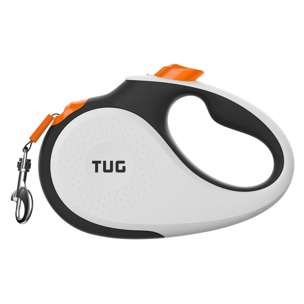 Coleira retrátil para cães TUG 360°, fita de nylon de 5 m sem emaranhados