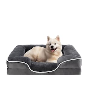 Cama ortopédica para cães Sweetcrispy Memory Foam Cinza Médio