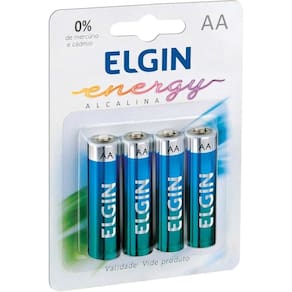Pilha Alcalina Pequena AA 10blistersx4unids - Elgin