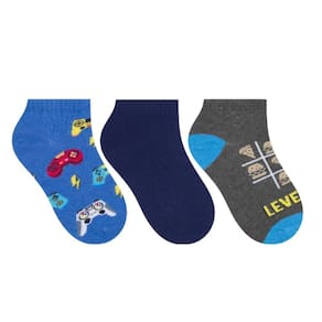 Kit Meia Infantil Masculino Selene 25 à 28 Az/Mr/Cz