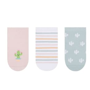 Kit Meia Sapatilha Infantil Feminina Selene 25 à 28 Rs/Bc/Vd