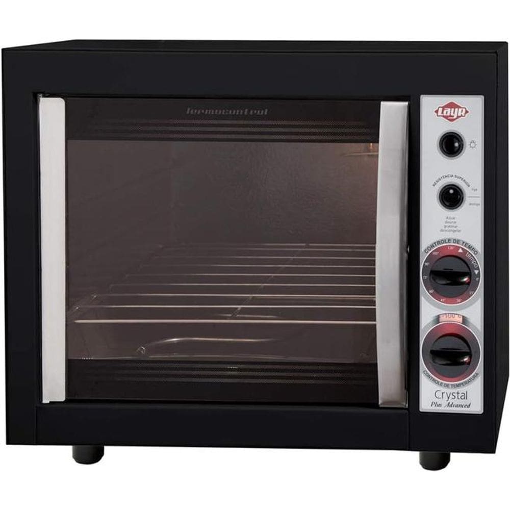 Forno elétrico De Bancada Layr Crystal Plus Black 46 litros 1750W
