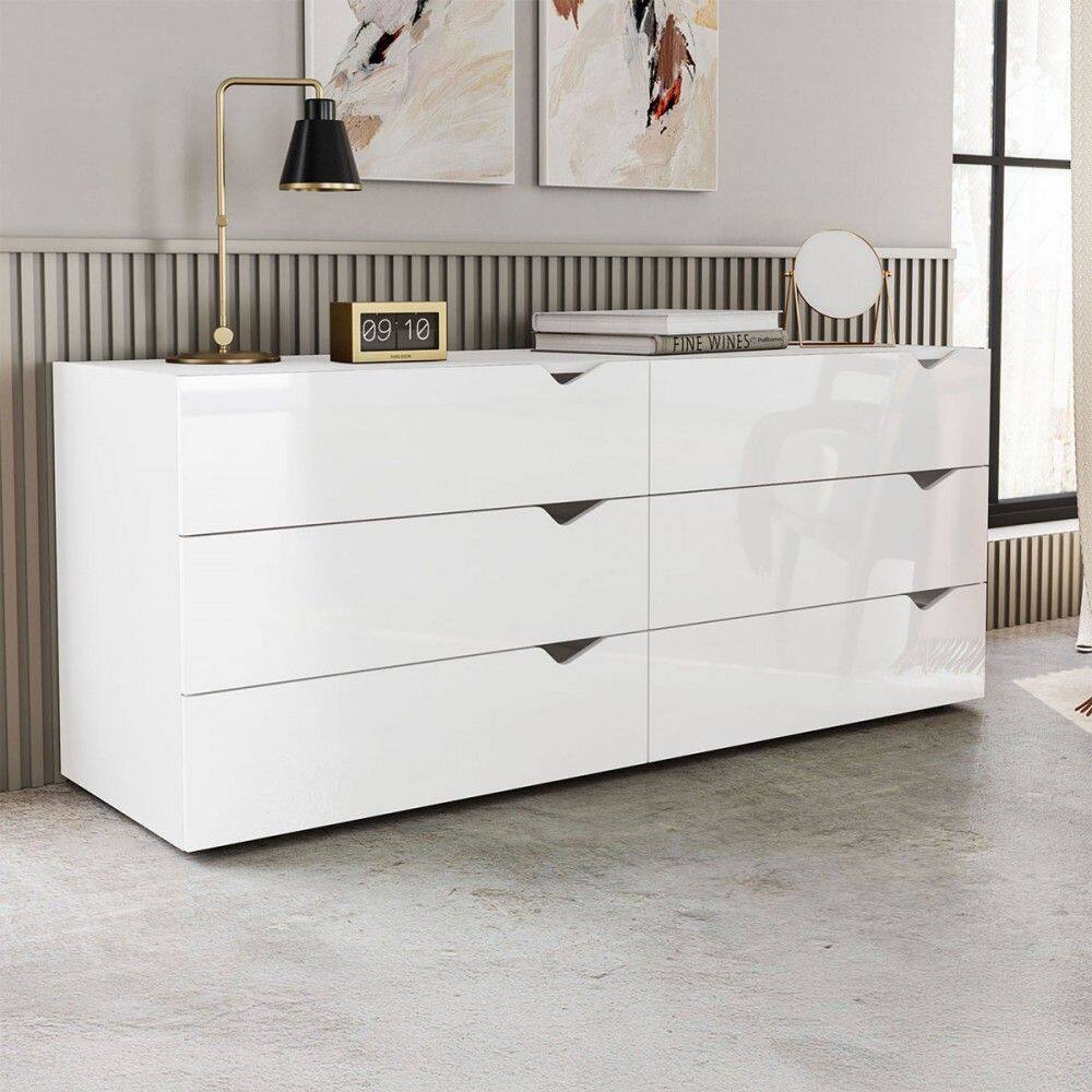 Cômoda Porto 6 Gavetas Branco - Politorno