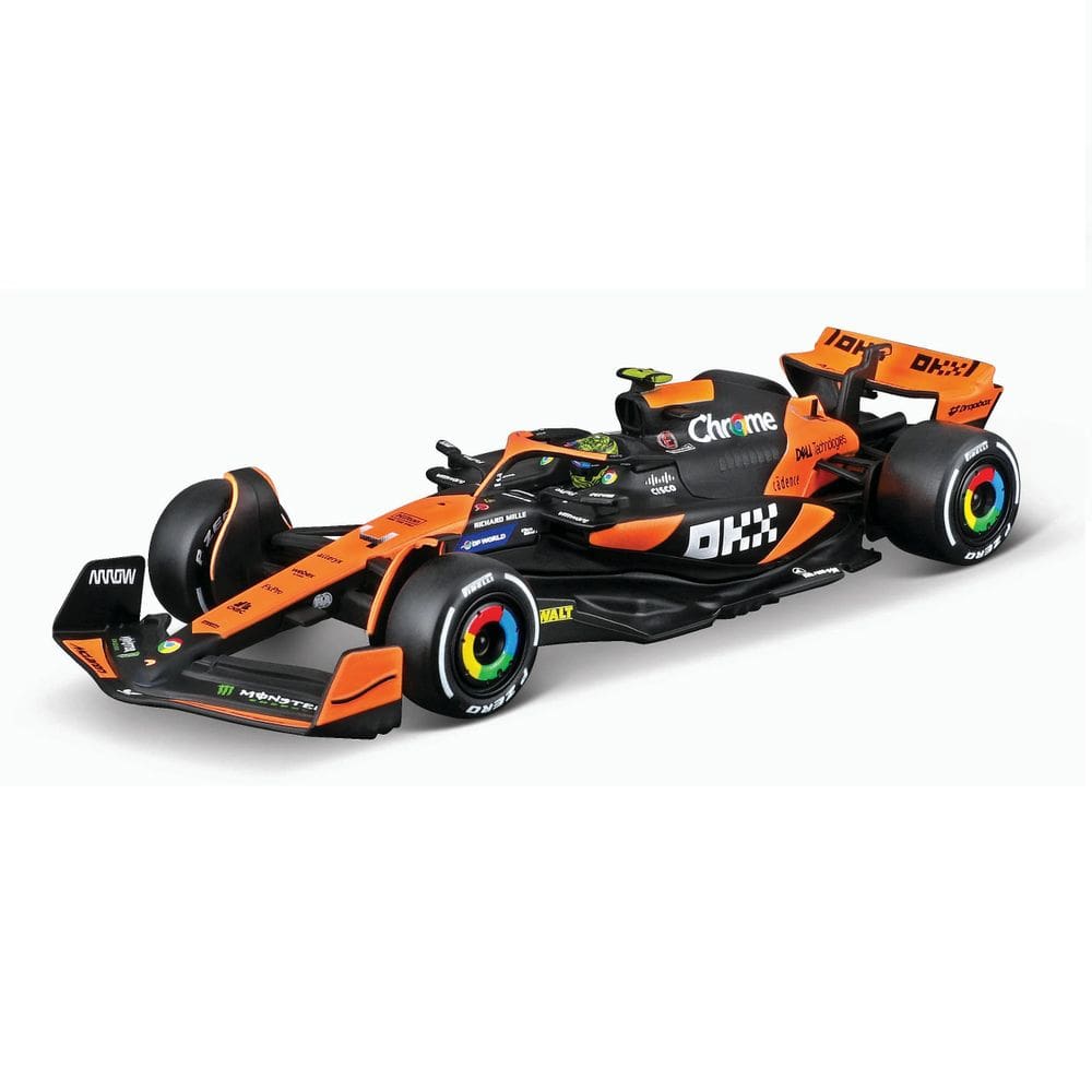 Miniatura Fórmula 1 Mclaren MCL38 2024 Senna Lando Norris Com Piloto - Bburago