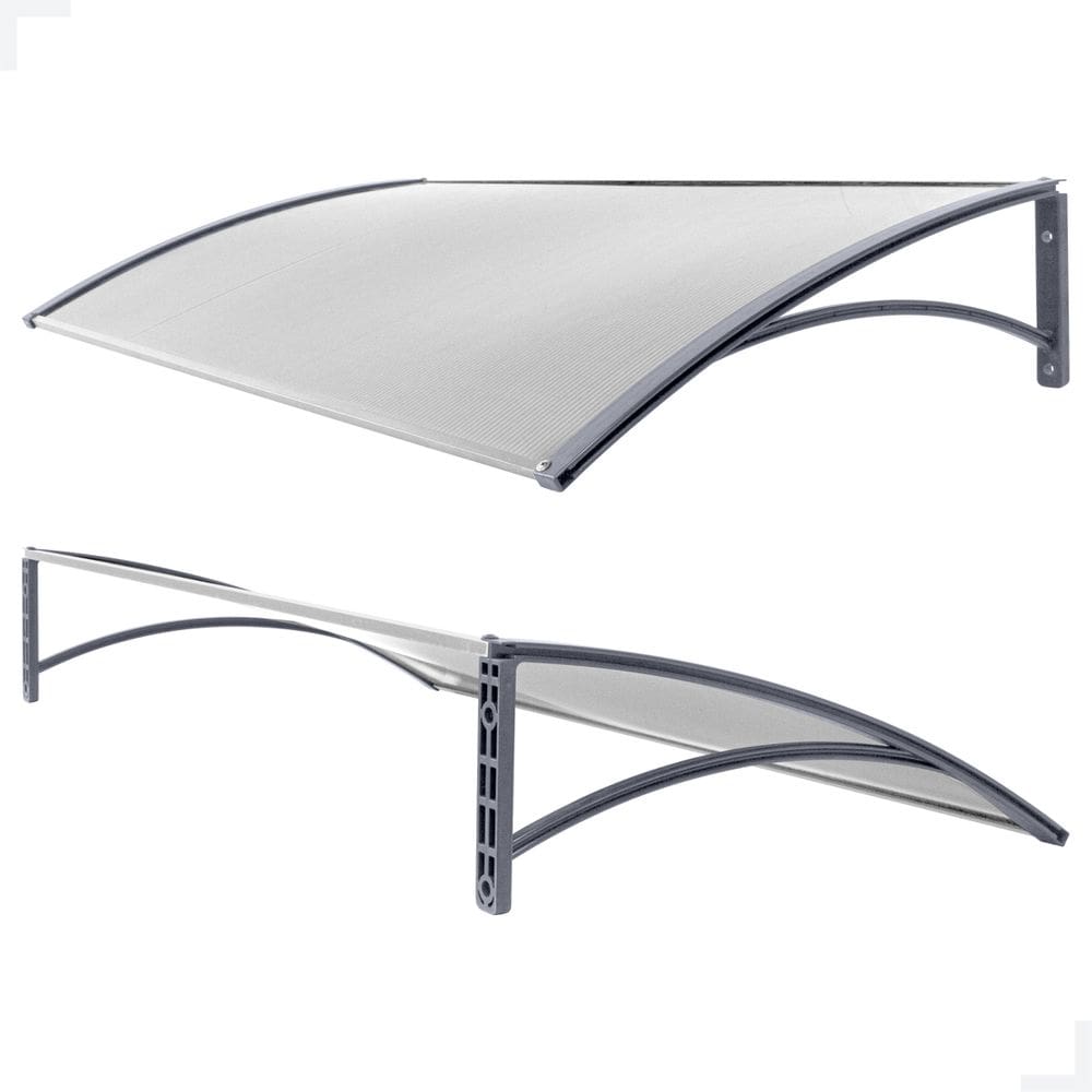 Toldo de Policarbonato Cinza Translúcido 1.00m x 0.50 cm - Cobertura Moderna e Resistente