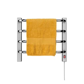 Aquecedor Toalhas Térmico Cromado Mini Pequeno 220v Esquerdo