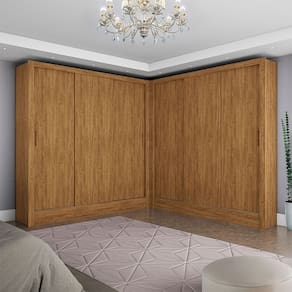 Closet Casal Duplo Fortaleza 6 Portas 12 Prateleiras