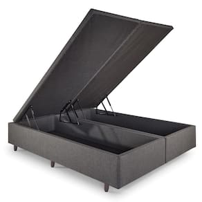 Base Box Baú Californiano 178x198x42cm Linho Cinza