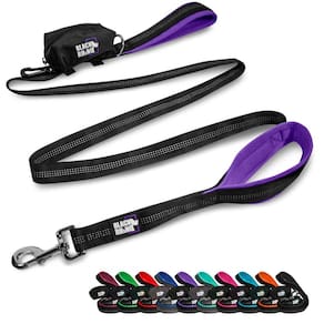 Coleira de cachorro Black Rhino Heavy Duty para cães de médio/grande porte, roxa