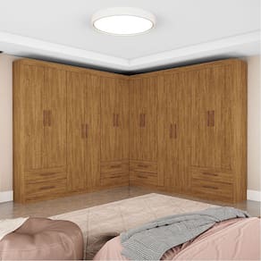 Closet Casal Duplo Lu 12 Portas 8 Gavetas
