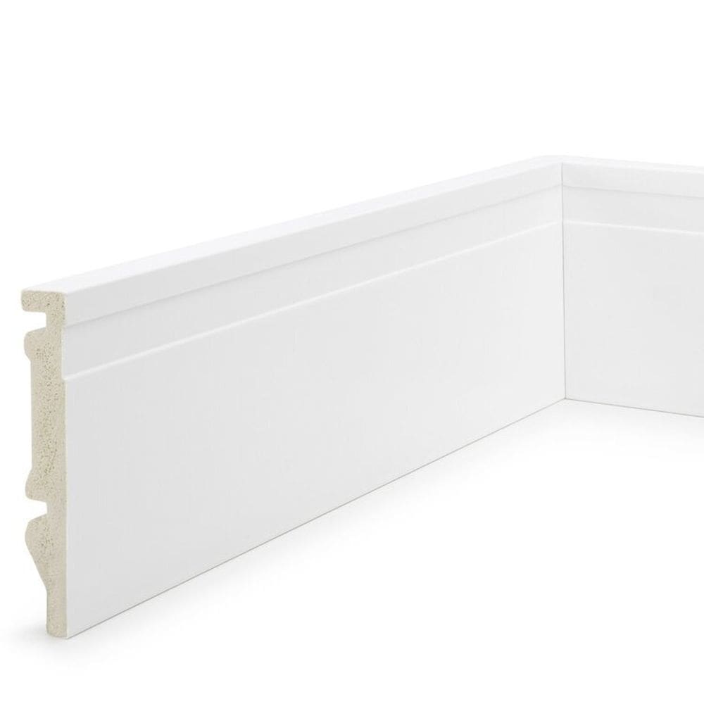 Kit Rodapé de Poliestireno 30 Barras Frisadas de 10cm x 2,40m Rende 72 Metros NFR