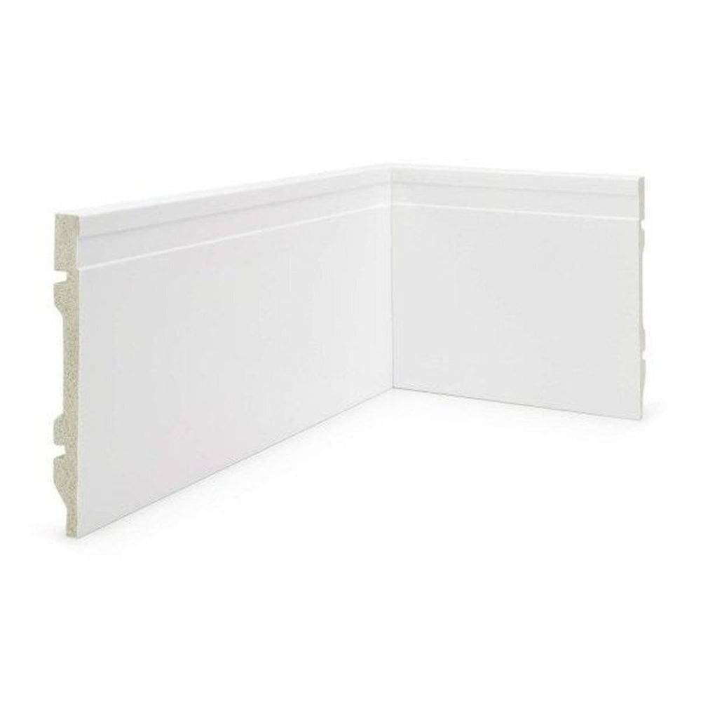 Kit Rodapé de Poliestireno 10 Barras Frisadas de 15cm x 2,40m Rende 24 Metros NFR