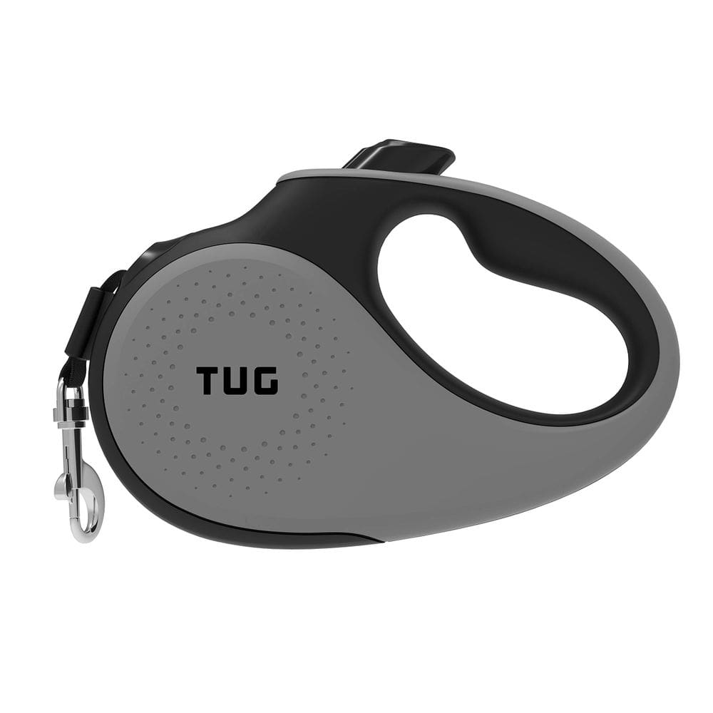 Coleira retrátil para cães TUG 360°, fita de nylon de 5 m sem emaranhados