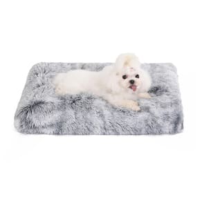 Crate Bed Bedfolks Cama impermeável de pelúcia para cães e gatos 23x18in