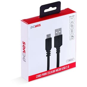 Cabo Micro Usb Para Usb A 1m Preto - Pmuap-1