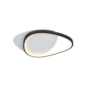 Plafon Taschibra Outline Led Bivolt Preto/branco 3000k Luz Amarela 15051041